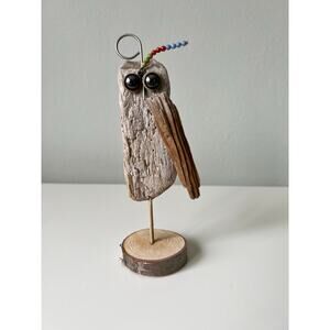 Handcrafted Driftwood Owl Figure